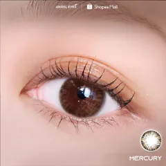 Lens nâu giãn tròng Mercury thương hiệu Angel Eyes chất liệu Silicone Hydrogel đường kính 14.5 không có độ
