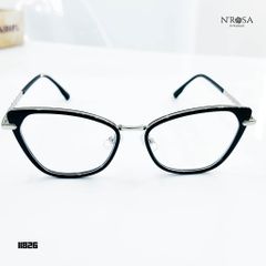 Gọng Kính Cận N’ROSA Angel Eyes - Kính Mắt Mèo Thanh Lịch, Thiết Kế Sang Trọng, Phong Cách Thời Thượng, Đen/Hồng/Vàng Bạc