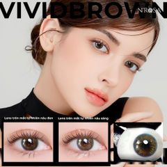 Kính áp tròng cận N’Rosa Vivid Brown 0-8 độ - Lens nâu tự nhiên cao cấp, an toàn cho mắt, giúp thẩm mỹ và thu hút.