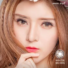 Lens giãn tròng nâu Winter - Nhãn hiệu Angel Eyes - Không độ cận - Đường kính 14.5mm