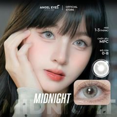 Kính Áp Tròng Xám Midnight - Độ Cận 0-8, Chất Liệu MPC, Thời Trang Tự Nhiên, An Toàn Cho Mắt, Thời Gian Đeo 12h/ngày - Angel Eyes