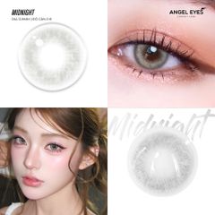 Kính Áp Tròng Xám Midnight - Độ Cận 0-8, Chất Liệu MPC, Thời Trang Tự Nhiên, An Toàn Cho Mắt, Thời Gian Đeo 12h/ngày - Angel Eyes