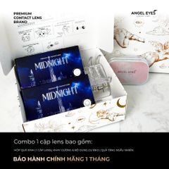 Kính Áp Tròng Xám Midnight - Độ Cận 0-8, Chất Liệu MPC, Thời Trang Tự Nhiên, An Toàn Cho Mắt, Thời Gian Đeo 12h/ngày - Angel Eyes