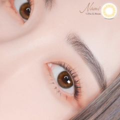 Kính áp tròng nâu mật ong Angel Eyes Nami 0-8 độ - Màu nâu tây tự nhiên đường kính 12.8mm, lý tưởng cho mắt nhỏ