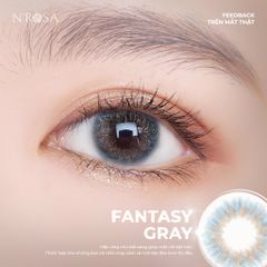 Kính áp tròng N’Rosa Fantasy Gray - Lens xám tự nhiên độ cận 0-8 Silicone Hydrogel cho mắt thở, tặng khay gương sang trọng