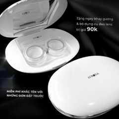 Kính áp tròng N’Rosa Fantasy Gray - Lens xám tự nhiên độ cận 0-8 Silicone Hydrogel cho mắt thở, tặng khay gương sang trọng