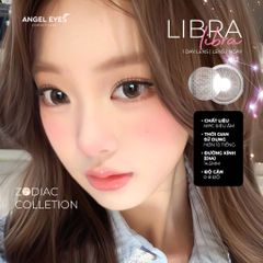 Kính áp tròng 1 ngày LIBRA Nâu Giãn Tròng Có Viền Angel Eyes - Độ Cận 0-8 - Dia 14.5mm, Chất Liệu Bảo Vệ Mắt, Tiện Lợi Dùng 1 Lần
