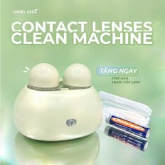 Máy rửa lens tự động siêu sạch tiện dụng thương hiệu Angel Eyes sạc USB & pin (Máy rửa kính áp tròng bằng sóng siêu âm)