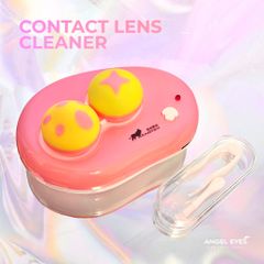 Máy rửa lens tự động siêu sạch tiện dụng thương hiệu Angel Eyes sạc USB & pin (Máy rửa kính áp tròng bằng sóng siêu âm)