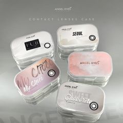 Khay Đựng Lens Có Gương Angel Eyes Kèm Dụng Cụ Đeo Lens - Bảo Vệ và Tiện Lợi Cho Kính Áp Tròng