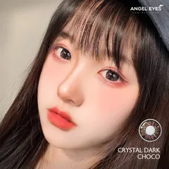 Kính giãn tròng Crystal Choco thương hiệu Angel Eyes đường kính 14.5 - Không độ