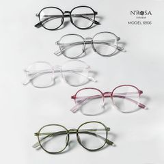 Gọng Kính Cận N’ROSA Nhựa Siêu Nhẹ Chống Gãy - Thiết Kế Vuông Cổ Điển, Đa Dạng Màu Sắc Thời Trang, Hỗ Trợ Lắp Tròng Cận/Loạn