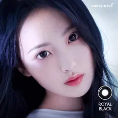 Kính giãn tròng Angel Eyes - Royal Black - Đường kính 14.5 - Không độ