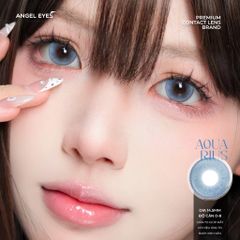 Kính áp tròng màu xanh Aquarius N'Rosa - Lens cận 0-8, viền 14.5mm, thoải mái, tự nhiên cho đôi mắt huyền bí và quyến rũ.