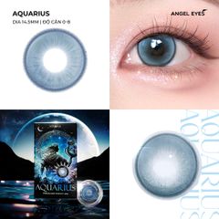 Kính áp tròng màu xanh Aquarius N'Rosa - Lens cận 0-8, viền 14.5mm, thoải mái, tự nhiên cho đôi mắt huyền bí và quyến rũ.
