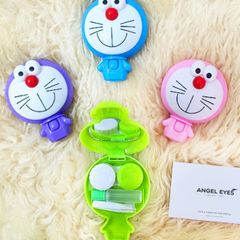 Khay đựng kính áp tròng Angel Eyes cao cấp - Bộ dụng cụ an toàn, bảo vệ lens khỏi bụi bẩn, kèm nhíp gắp và cây đeo tiện lợi