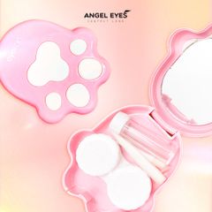 Khay đựng kính áp tròng Angel Eyes cao cấp - Bộ dụng cụ an toàn, bảo vệ lens khỏi bụi bẩn, kèm nhíp gắp và cây đeo tiện lợi