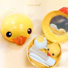 Khay đựng kính áp tròng Angel Eyes cao cấp - Bộ dụng cụ an toàn, bảo vệ lens khỏi bụi bẩn, kèm nhíp gắp và cây đeo tiện lợi