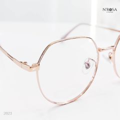 Gọng Kính Cận N’ROSA Unisex - Kim Loại Nhẹ, Êm Mũi, Thiết Kế Lục Giác Hàn Quốc - Phong Cách Thanh Lịch, Trẻ Trung