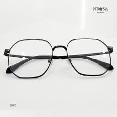 Gọng Kính Cận N’ROSA Unisex - Kim Loại Nhẹ, Êm Mũi, Thiết Kế Lục Giác Hàn Quốc - Phong Cách Thanh Lịch, Trẻ Trung