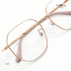 Gọng Kính Cận N’ROSA Unisex - Kim Loại Nhẹ, Êm Mũi, Thiết Kế Lục Giác Hàn Quốc - Phong Cách Thanh Lịch, Trẻ Trung