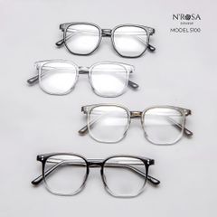 Kính mắt Unisex N’ROSA 5100/5116 - Khung Hình Vuông Cổ Điển, Lenses Lớn, Nhẹ và Thoải Mái cho Học Sinh và Nhân Viên Văn Phòng
