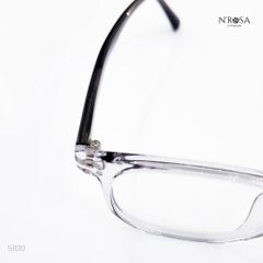Kính mắt Unisex N’ROSA 5100/5116 - Khung Hình Vuông Cổ Điển, Lenses Lớn, Nhẹ và Thoải Mái cho Học Sinh và Nhân Viên Văn Phòng