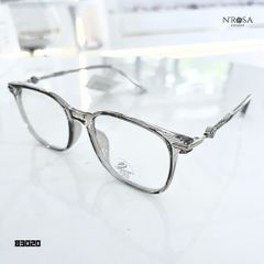 Gọng Kính N’ROSA Angel Eyes - Vintage Tròn Sang Trọng, Nhựa Trong Suốt Kết Hợp Kim Loại Mỏng Nhẹ, Phong Cách Hiện Đại