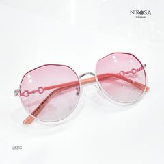 Kính Mát N'ROSA LS313 - Khung Kim Loại Chống UV, Kính Đổi Màu Xanh Hồng Thời Trang, Cho Nam Nữ