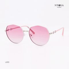Kính Mát N'ROSA LS313 - Khung Kim Loại Chống UV, Kính Đổi Màu Xanh Hồng Thời Trang, Cho Nam Nữ