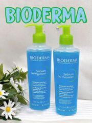 Sữa Rửa Mặt Bioderma Sebium Gel Moussant 200ml - Dành Cho Da Nhờn, Làm Sạch Sâu, Kháng Viêm, Không Gây Kích Ứng