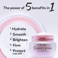 Kem dưỡng Olay ban ngày 5 in 1 dưỡng da Ban Ngày Super Cream With Sunscreen 50g