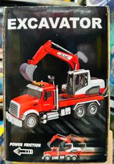 Xe ô tô chạy đà hiệu ứng âm thanh và đèn LED Excavator 666-82 cho trẻ em từ 3 tuổi - Đồ chơi phát triển kỹ năng vận động và sáng tạo