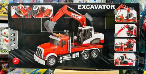 Xe ô tô chạy đà hiệu ứng âm thanh và đèn LED Excavator 666-82 cho trẻ em từ 3 tuổi - Đồ chơi phát triển kỹ năng vận động và sáng tạo