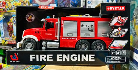 Xe Cứu Hỏa Chạy Đà Có Âm Thanh & Đèn - Đồ Chơi Tương Tác Sáng Tạo Cho Trẻ Em Fire Engine 666-58 666-93