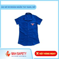 Áo Sơ Mi Đoàn Thanh Niên Ngắn Tay Cao Cấp Nam Nữ - May In & Thêu Tên Theo Yêu Cầu, Phù Hợp Hoạt Động Ngoài Trời