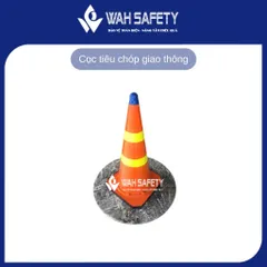 Cọc chóp giao thông nhựa dẻo 70cm - Cọc tiêu phản quang cảnh báo an toàn giao thông, công trình, sản xuất, trọng lượng 2.5kg