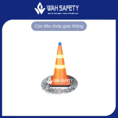 Cọc chóp giao thông nhựa dẻo 70cm - Cọc tiêu phản quang cảnh báo an toàn giao thông, công trình, sản xuất, trọng lượng 2.5kg