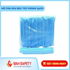 Mũ Con Sâu Bọc Đầu Phòng Sạch - Mũ Y Tế Không Dệt Chống Tĩnh Điện Dành Cho Ngành Điện Tử - An Toàn Và Thoáng Khí