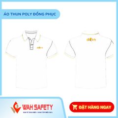 Áo thun Polo đồng phục công ty - Vải thun poly bền, chống nhăn, giữ màu tốt, nhận may in thêu theo yêu cầu