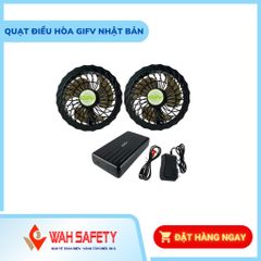 Quạt Điều Hòa GiFV 12V - Pin 50.000mAh, Chạy Liên Tục 14 Giờ, Tích Hợp Sạc USB Cho Điện Thoại, Quạt Cầm Tay Di Động