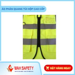 Áo Phản Quang Chất Liệu X5 Màu Vàng Chuối - Có Túi Tiện Lợi, In Logo Tùy Chọn, Dành Cho Nhân Viên CÔNG TRÌNH Và An Ninh