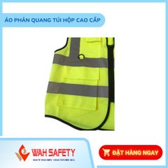 Áo Phản Quang Chất Liệu X5 Màu Vàng Chuối - Có Túi Tiện Lợi, In Logo Tùy Chọn, Dành Cho Nhân Viên CÔNG TRÌNH Và An Ninh