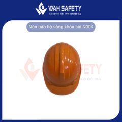 Nón bảo hộ công nhân màu cam N004 - Bảo vệ đầu an toàn, khóa cài dễ điều chỉnh, phù hợp cho công trường xây dựng và lao động ngoài trời.