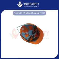 Nón bảo hộ công nhân màu cam N004 - Bảo vệ đầu an toàn, khóa cài dễ điều chỉnh, phù hợp cho công trường xây dựng và lao động ngoài trời.
