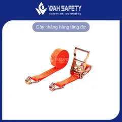 Dây Chằng Hàng Tăng Đơ 3 Tấn 50mm - Dùng Cho Vận Tải, Kho Hàng - Chất Liệu Polyester Siêu Bền Cùng Móc J Thép Không Gỉ