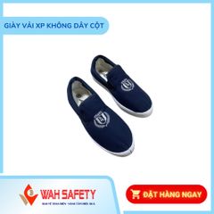 Giày Vải Lao Động Mềm Nhẹ Màu Xám Đen Cho Nam Nữ - Thoải Mái, Dễ Vệ Sinh, Kiểu Dáng Tiện Lợi