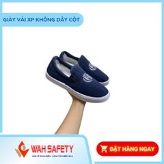 Giày Vải Lao Động Mềm Nhẹ Màu Xám Đen Cho Nam Nữ - Thoải Mái, Dễ Vệ Sinh, Kiểu Dáng Tiện Lợi