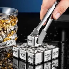 Đá Inox Không Tan CCKO VK9674 - Giữ Lạnh Nhanh Chóng, An Toàn, Tái Sử Dụng Cho Whisky, Bia Thủ Công & Café Đá
