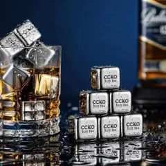Đá Inox Không Tan CCKO VK9674 - Giữ Lạnh Nhanh Chóng, An Toàn, Tái Sử Dụng Cho Whisky, Bia Thủ Công & Café Đá